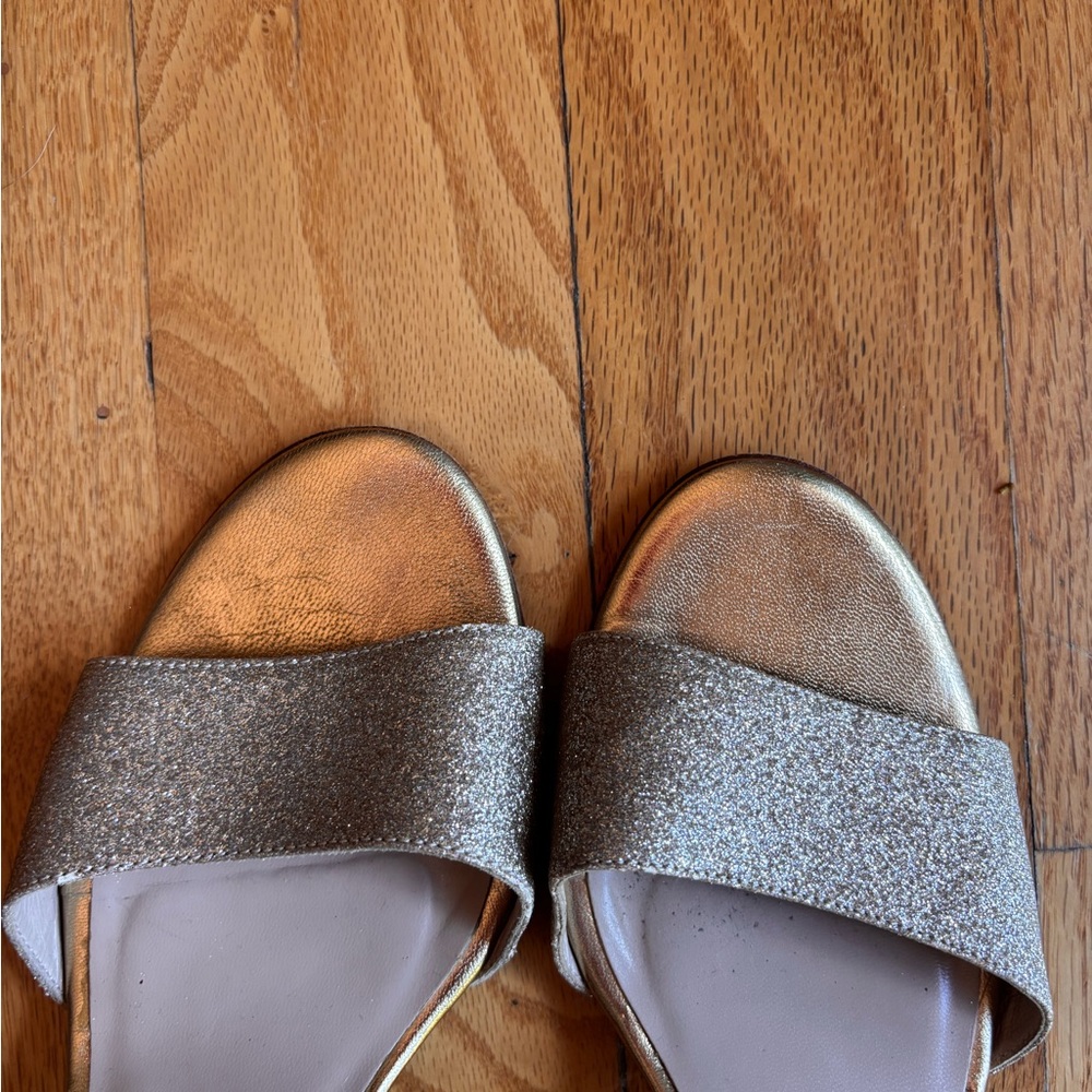 Diane Von Furstenberg Glittering Gold Heels